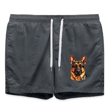 Chien Berger - Short de bain - charbon - Devant - AI Model Male 185 light (185cm)