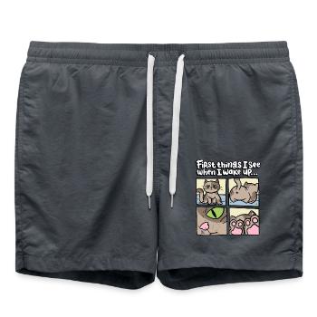 The first things I see when I wake up - Swim Trunks - anthracite - Front - AI Model Male 185 light (185cm)