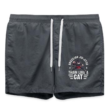 Brazilian Jiu-Jitsu train like a cat - Swim Trunks - anthracite - Front - AI Model Male 185 light (185cm)