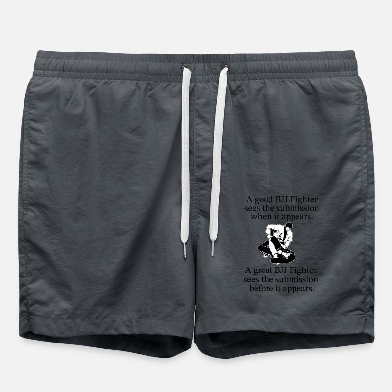 BJJ Quote - Swim Trunks - anthracite