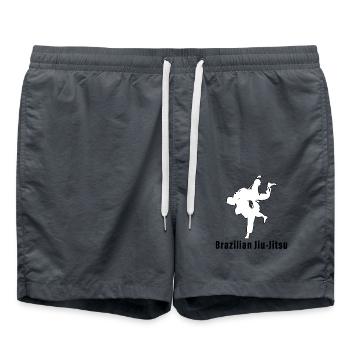 Brazilian Jiu-Jitsu BJJ - Swim Trunks - anthracite - Front - AI Model Male 185 light (185cm)