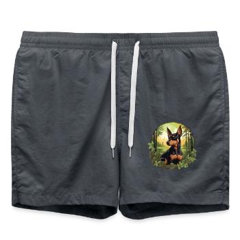 Pinscher - Swim Trunks - anthracite - Front - AI Model Male 185 light (185cm)