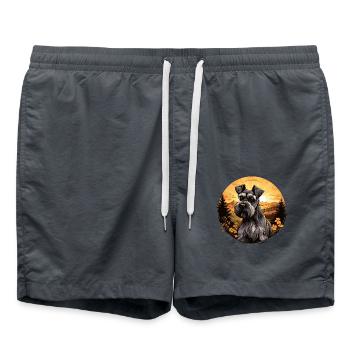 Giant Schnauzer - Swim Trunks - anthracite - Front - AI Model Male 185 light (185cm)