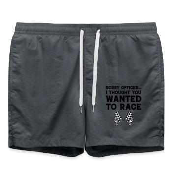 Sorry Officer I thought you wanted to race - Swim Trunks - anthracite - Front - AI Model Male 185 light (185cm)