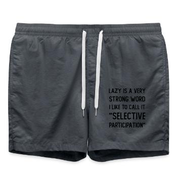 Lazy is a very strong word - Badeshorts - Anthrazit - Vorne - AI Model Male 185 light (185cm)