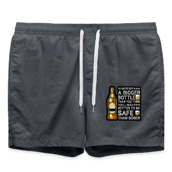 Always buy a bigger bottle thank you think - Swim Trunks - anthracite - Front - AI Model Male 185 light (185cm)