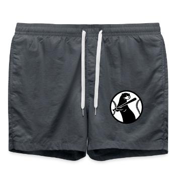 Silhouette de Baseball de loutre - Short de bain - charbon - Devant - AI Model Male 185 light (185cm)