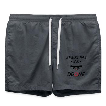 J'peux pas j'ai Drone - Short de bain - charbon - Devant - AI Model Male 185 light (185cm)