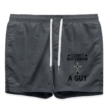 I can't but I know a Guy Jesus God - Badeshorts - Anthrazit - Vorne - AI Model Male 185 light (185cm)