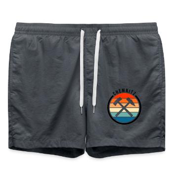 Chemnitz Symbol Design - Badeshorts - Anthrazit - Vorne - AI Model Male 185 light (185cm)