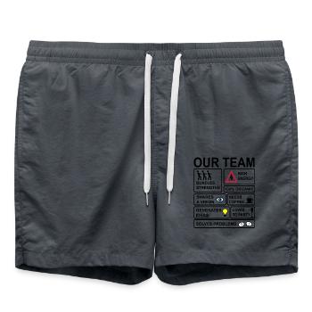 Équipe - Short de bain - charbon - Devant - AI Model Male 185 light (185cm)