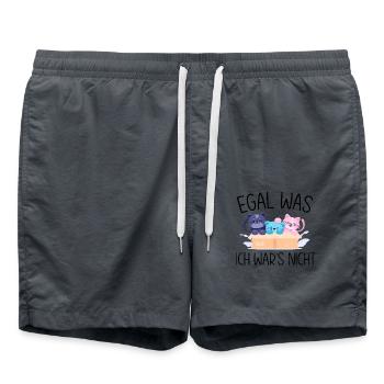 Egal was Ich war's nicht Katzen - Badeshorts - Anthrazit - Vorne - AI Model Male 185 light (185cm)