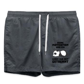 Meine Motivation und ich leben zur Zeit getrennt - Badeshorts - Anthrazit - Vorne - AI Model Male 185 light (185cm)