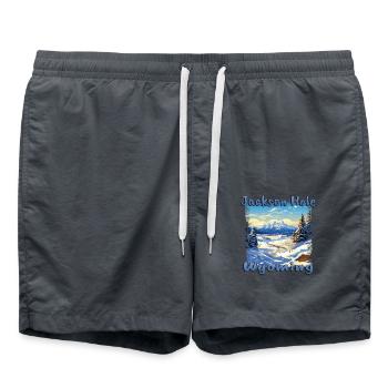 Vacances de ski à Jackson Hole, Wyoming Ski Resort - Short de bain - charbon - Devant - AI Model Male 185 light (185cm)