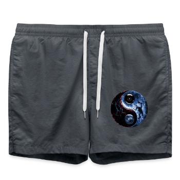 Yin Yang - Badeshorts - Anthrazit - Vorne - AI Model Male 185 light (185cm)