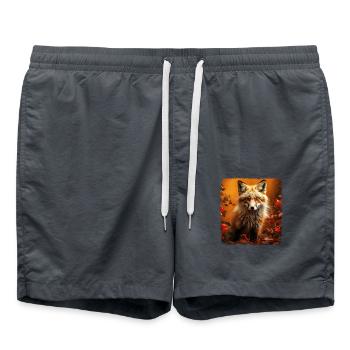Renards renard réaliste - Short de bain - charbon - Devant - AI Model Male 185 light (185cm)