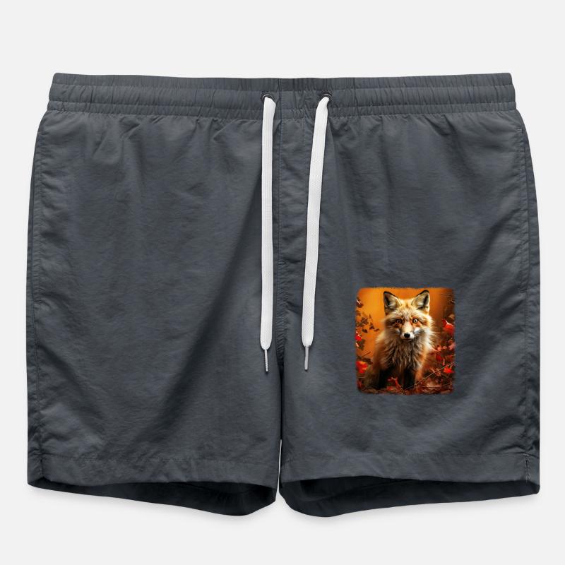 Foxes realistic fox - Swim Trunks - anthracite