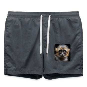 Gibbons realistic Gibbon - Badeshorts - Anthrazit - Vorne - AI Model Male 185 light (185cm)