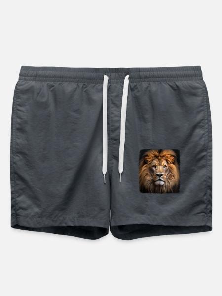 Lions realistic lion - Swim Trunks - anthracite