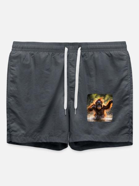 Orang Utans realistic Orang Utan - Badeshorts - Anthrazit