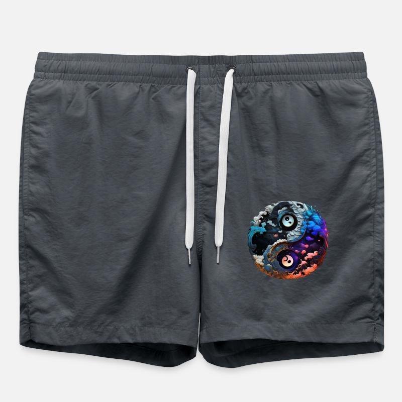 Yin Yang - Swim Trunks - anthracite