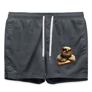 Faultier Morgenmuffel Faulenzer Süße Faultiere - Badeshorts - Anthrazit - Vorne - AI Model Male 185 light (185cm)