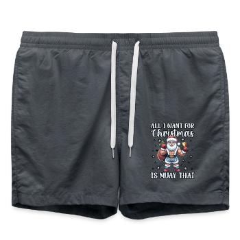 Tout ce que j’ai pour Noël, c’est du Muay Thai - Short de bain - charbon - Devant - AI Model Male 185 light (185cm)