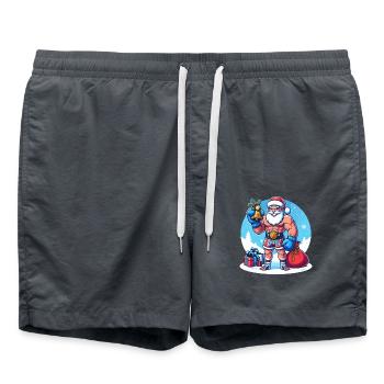 Muay Thai Noël - Short de bain - charbon - Devant - AI Model Male 185 light (185cm)