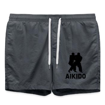 Aïkido - Short de bain - charbon - Devant - AI Model Male 185 light (185cm)