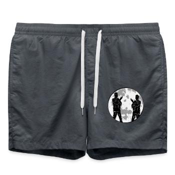 Wing Chun Kung Fu - Swim Trunks - anthracite - Front - AI Model Male 185 light (185cm)