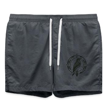 Raven Native American Zodiac - Swim Trunks - anthracite - Front - AI Model Male 185 light (185cm)