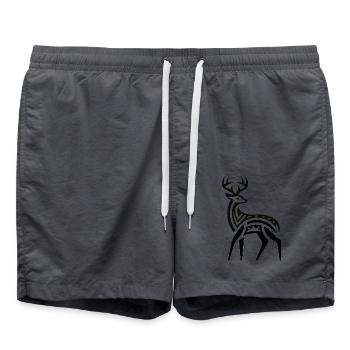Deer Native American Zodiac - Swim Trunks - anthracite - Front - AI Model Male 185 light (185cm)