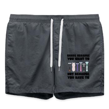 Rasez-vous parce que vous le voulez, pas parce que vous devez le faire - Short de bain - charbon - Devant - AI Model Male 185 light (185cm)