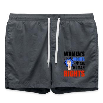 Les droits des femmes sont des droits humains - Short de bain - charbon - Devant - AI Model Male 185 light (185cm)