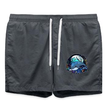 Baleine bleue - Short de bain - charbon - Devant - AI Model Male 185 light (185cm)