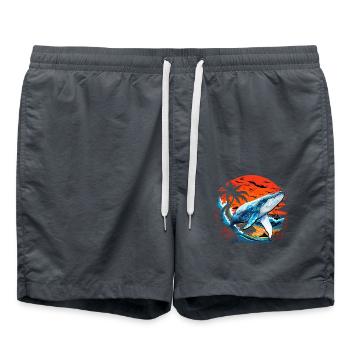 Baleine bleue - Short de bain - charbon - Devant - AI Model Male 185 light (185cm)