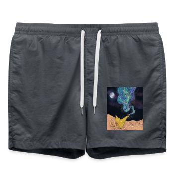 Magical Oil Lamp - Arabian Nights - Swim Trunks - anthracite - Front - AI Model Male 185 light (185cm)