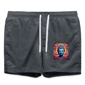 Bouddhisme Yoga Bouddhiste Zen Méditation Bouddha - Short de bain - charbon - Devant - AI Model Male 185 light (185cm)