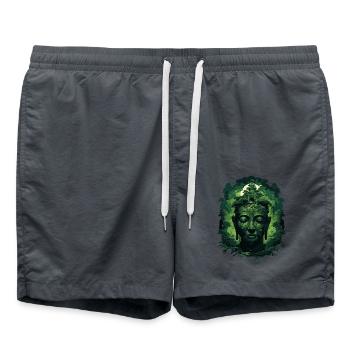 Bouddhisme Yoga Bouddhiste Zen Méditation Bouddha - Short de bain - charbon - Devant - AI Model Male 185 light (185cm)