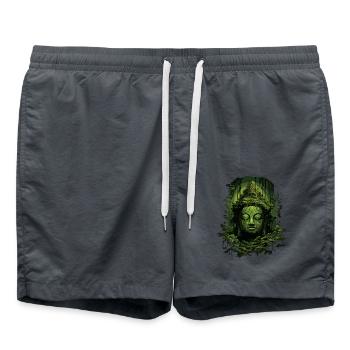 Bouddhisme Yoga Bouddhiste Zen Méditation Bouddha - Short de bain - charbon - Devant - AI Model Male 185 light (185cm)