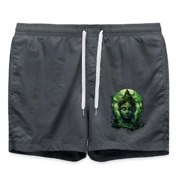 Bouddhisme Yoga Bouddhiste Zen Méditation Bouddha - Short de bain - charbon - Devant - AI Model Male 185 light (185cm)