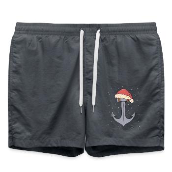 Ancre Noël Marin Navigation Professions Ahoy - Short de bain - charbon - Devant - AI Model Male 185 light (185cm)