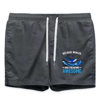 Weil Wale verdammt geil sind - Badeshorts - Anthrazit - Vorne - AI Model Male 185 light (185cm)