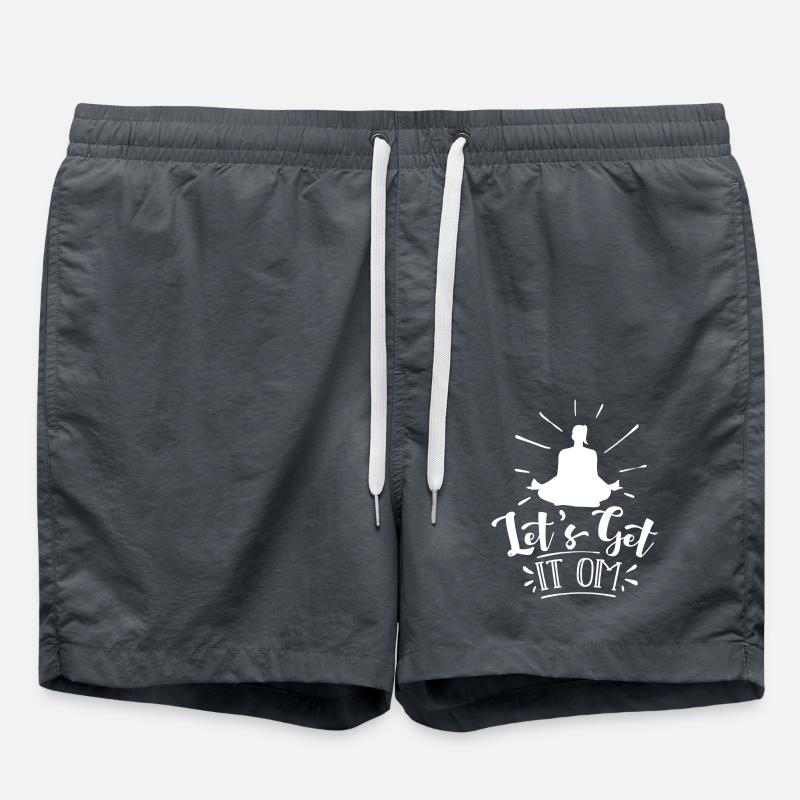 Packen wir's an, Om - Badeshorts - Anthrazit
