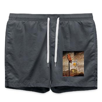 Mondschein-Basketball - Badeshorts - Anthrazit - Vorne - AI Model Male 185 light (185cm)