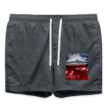 Mount Fuji, Japan - Swim Trunks - anthracite - Front - AI Model Male 185 light (185cm)