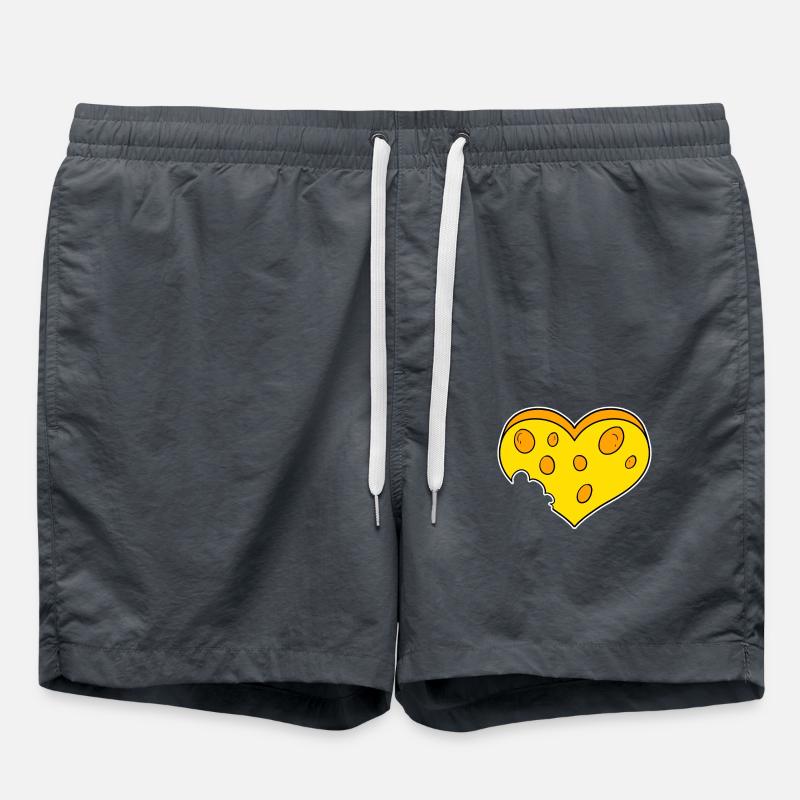 Käse Herz - Badeshorts - Anthrazit