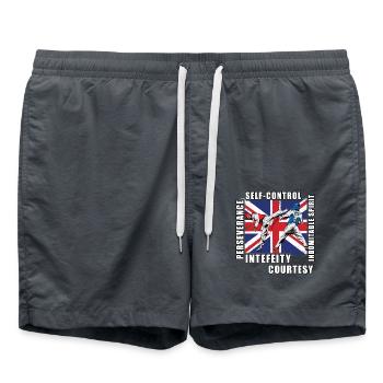 Taekwondo - Short de bain - charbon - Devant - AI Model Male 185 light (185cm)