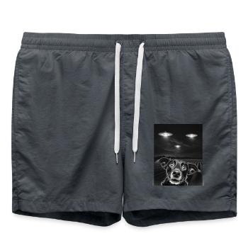 Selfie De Chiens Drôles Devant Des OVNIS Chien OVNI - Short de bain - charbon - Devant - AI Model Male 185 light (185cm)
