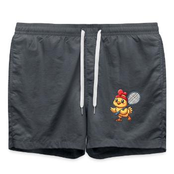 Poulet et poussins de tennis : l’ du club - Short de bain - charbon - Devant - AI Model Male 185 light (185cm)